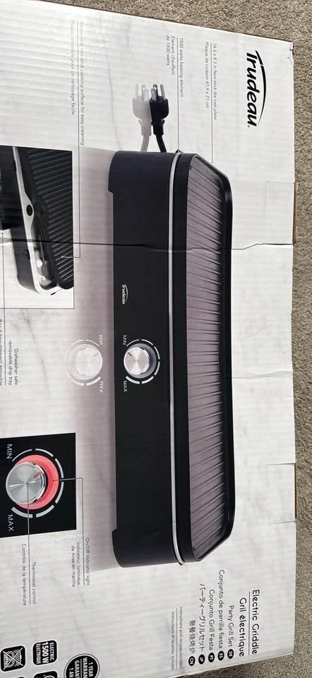 Brand New Trudeau Electric Grill – Unused & In Box - photo 2