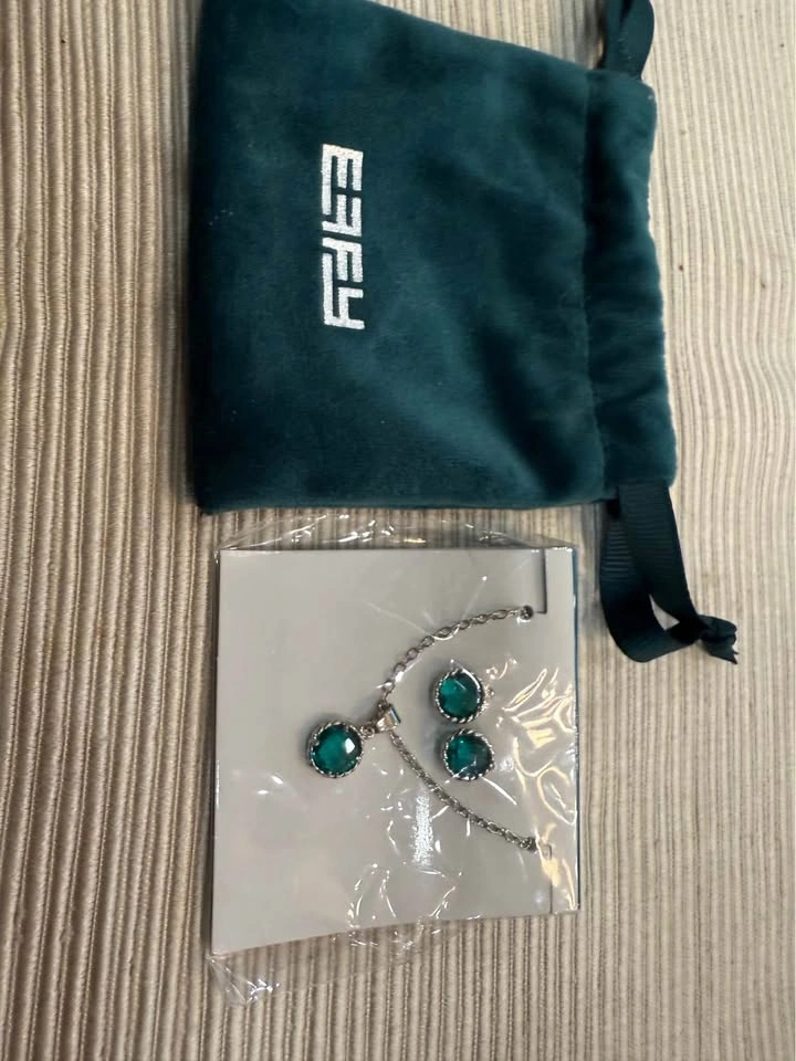 EFFY Necklace & Earrings Set Swiss Blue Topaz Sterling Silver - photo 4