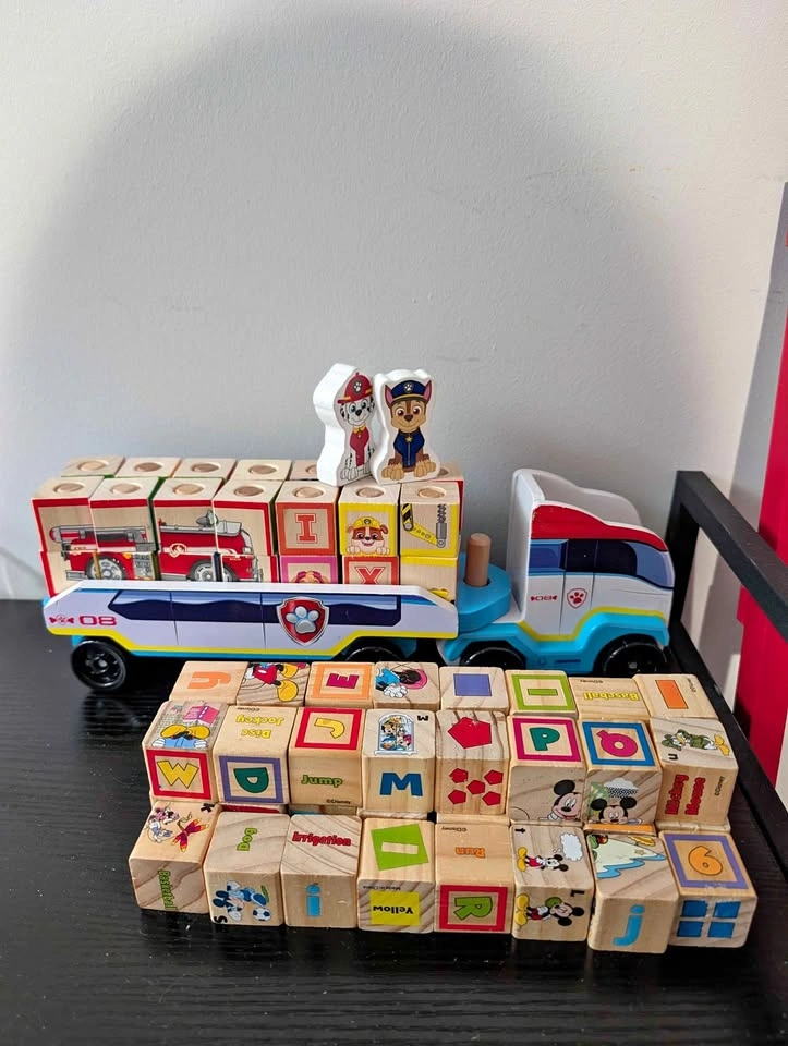 Wooden blocks paw patrol