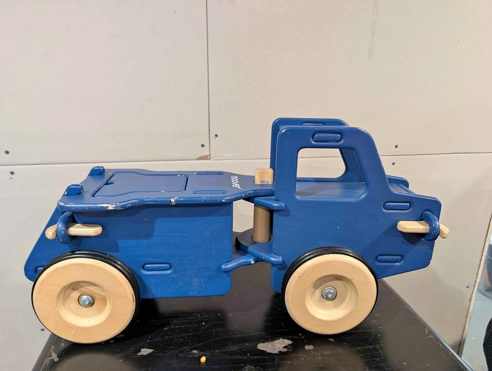 Wooden toy truck