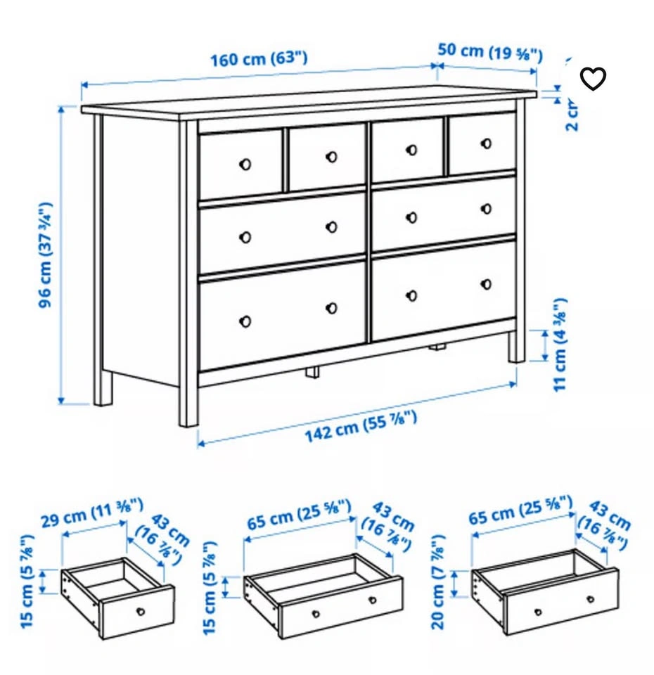 HEMNES 8-drawer dresser - photo 4