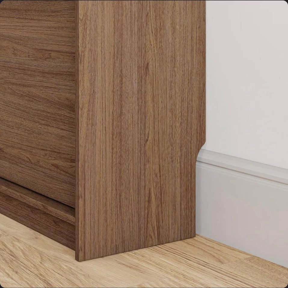 Walnut Flip-Down Shoe Cabinet – Holds 16 Pairs - photo 2