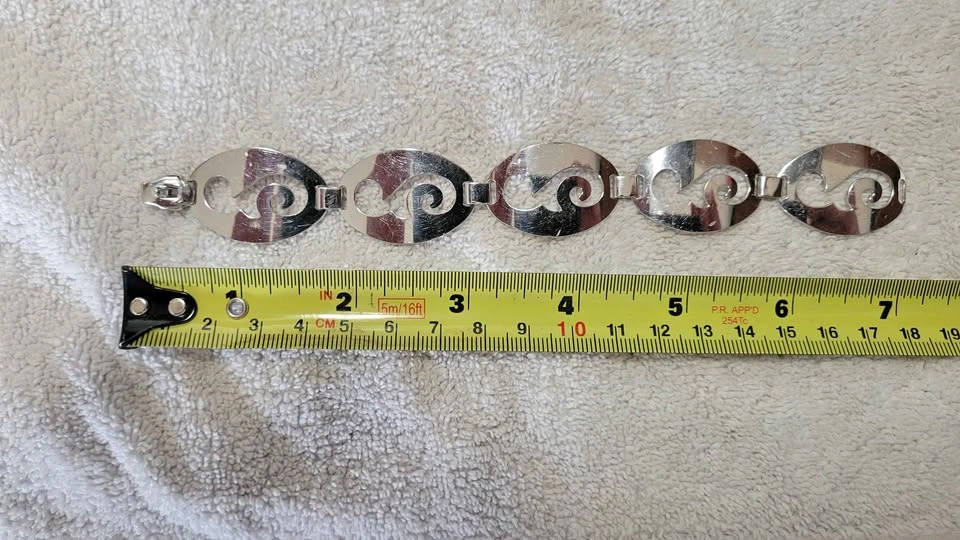 Nice 7" Ladies Arezzo Unoaerre Solid Sterling Silver Bracelet