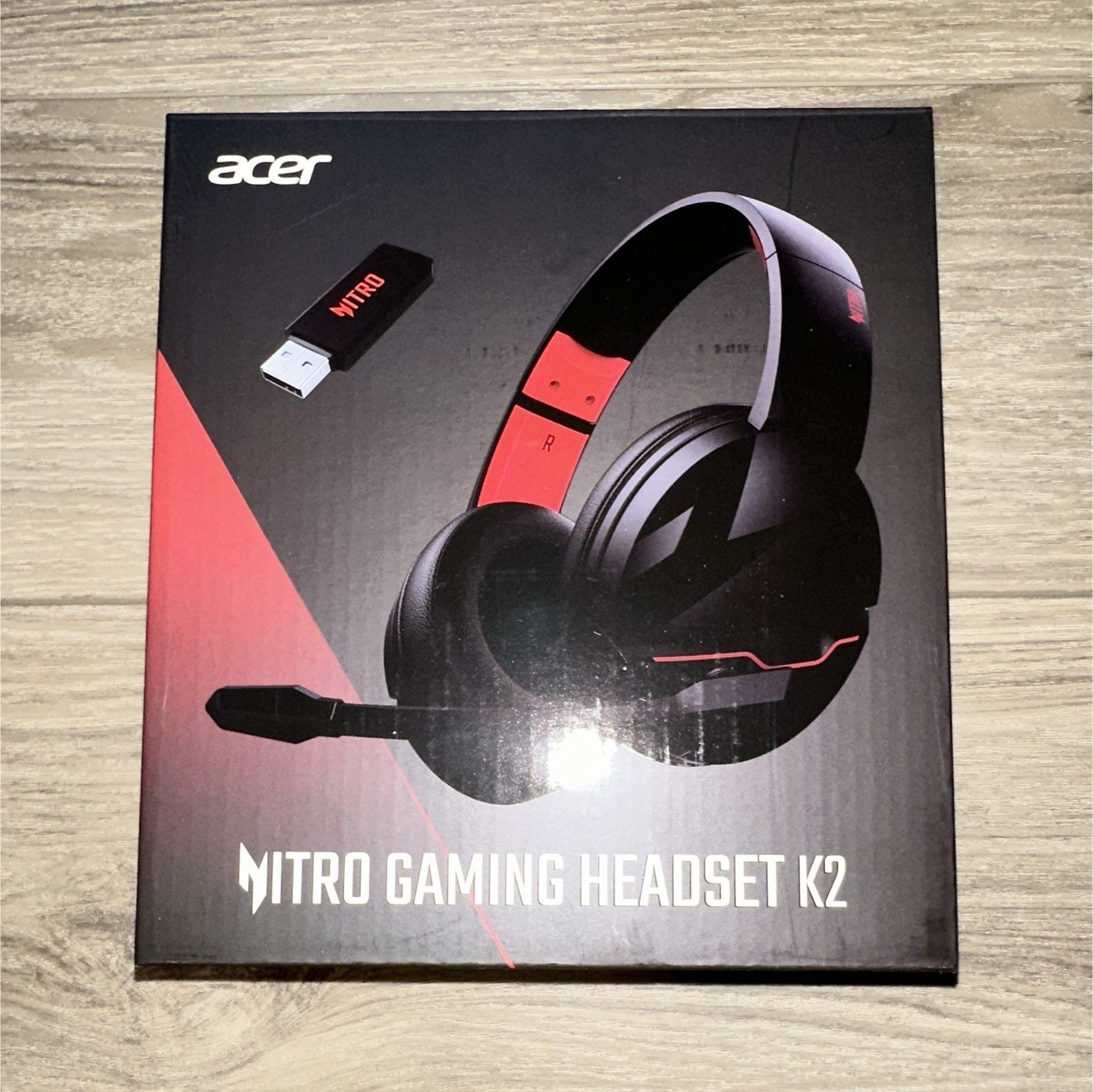Acer Nitro Gaming Headset K2 USB Wired Over-Ear Boom Mic