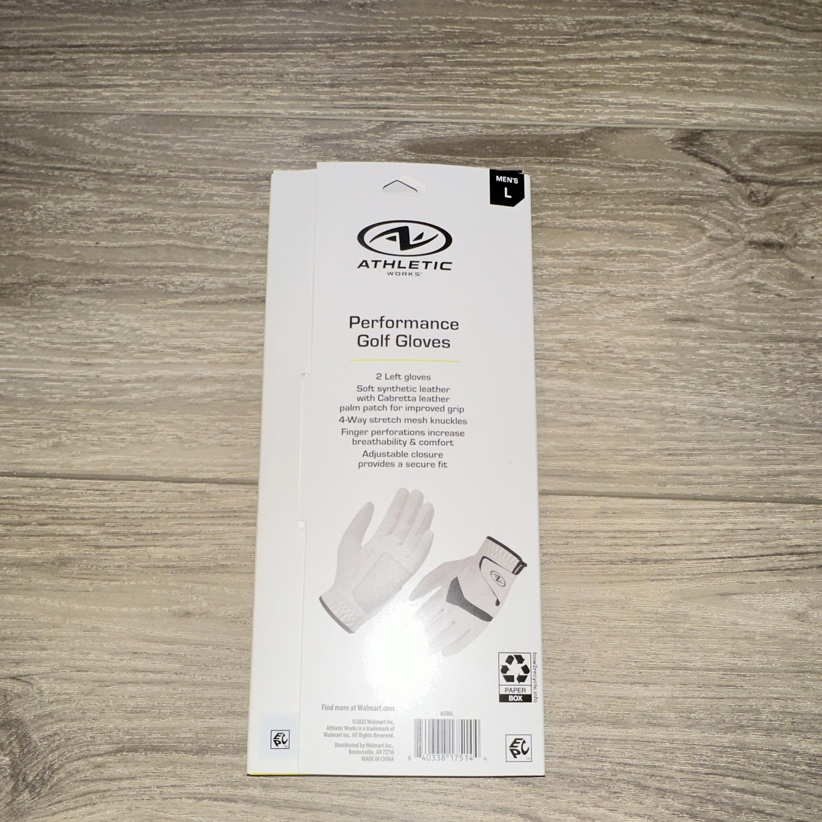 Athletic Works Men's Left Hand Golf Gloves L 2-Pack - photo 3