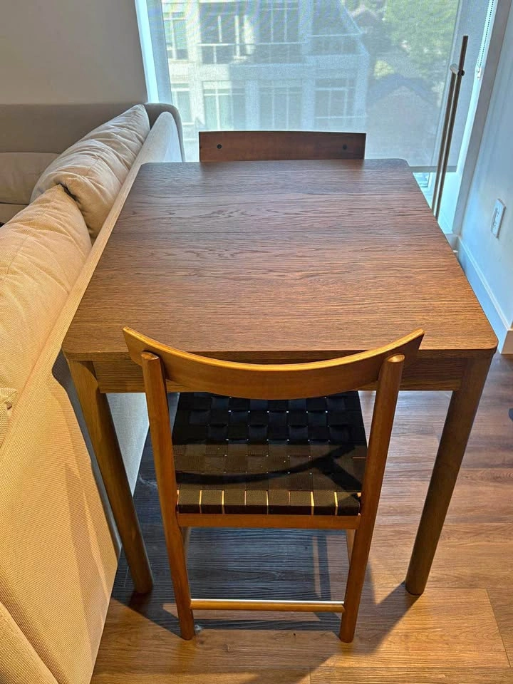 IKEA TONSTAD Extendable Dining Table + 2 IKEA NACKANÄS Chairs