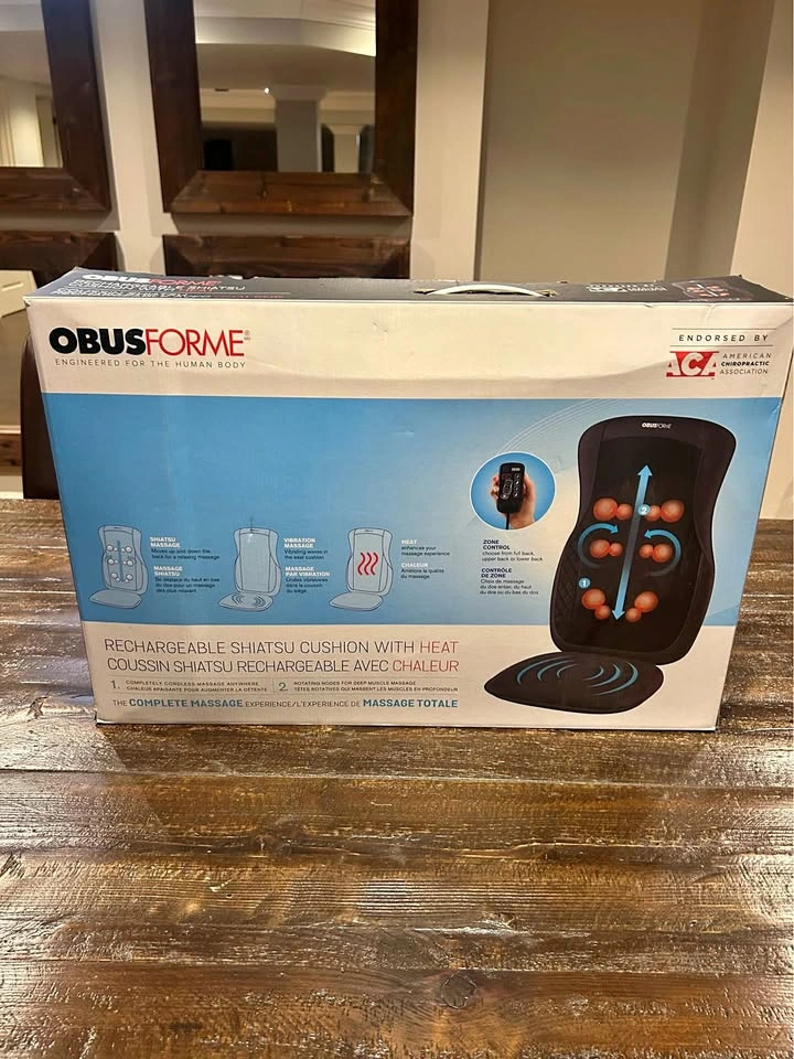 ObusForme Rechargeable Deep Shiatsu Back Massager with Heat