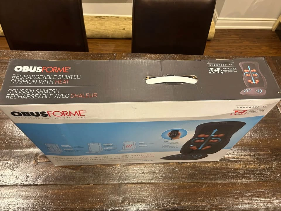 ObusForme Rechargeable Deep Shiatsu Back Massager with Heat - photo 2