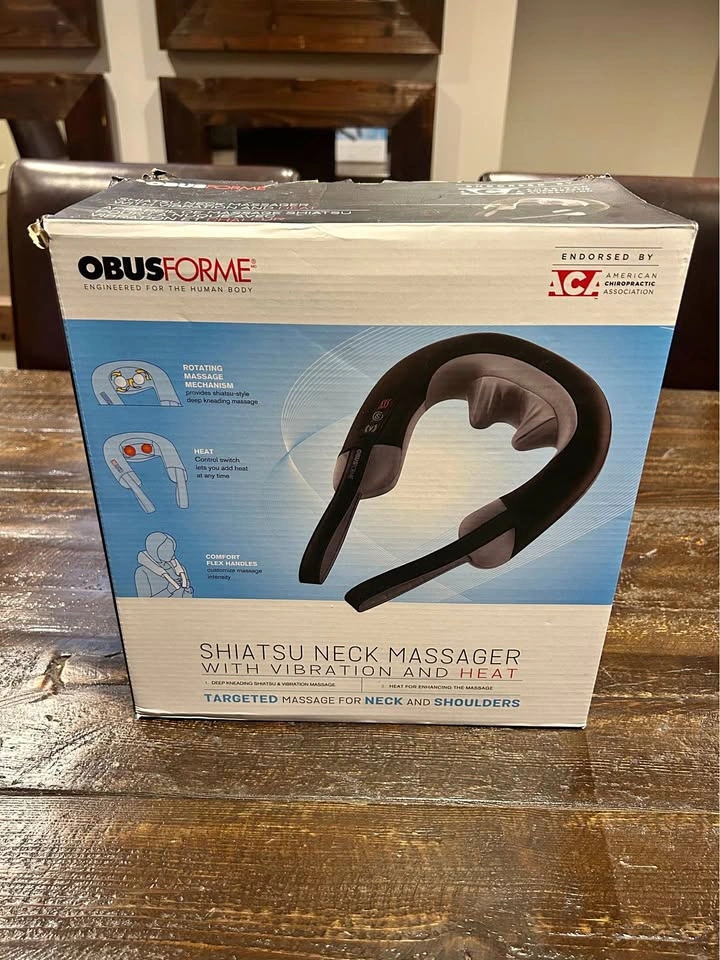 ObusForme Shiatsu Neck Massager with Vibration and Heat