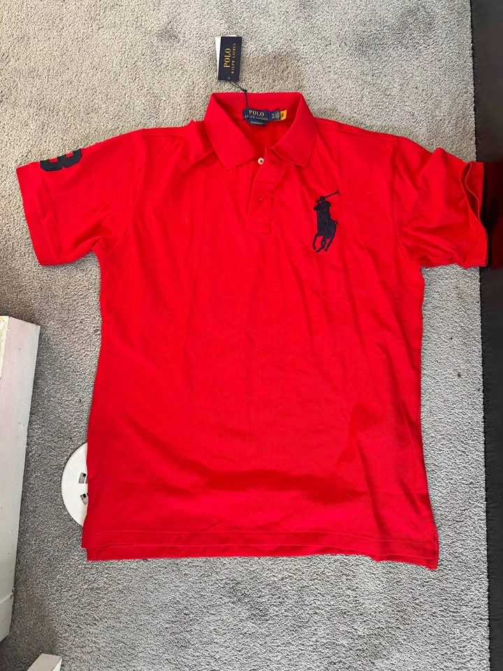 Red polo t shirt