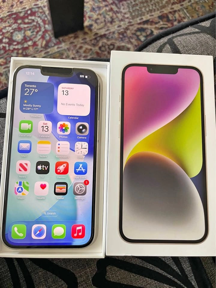 Apple iPhone 14 128GB Unlocked 83% Battery with Box and Charger