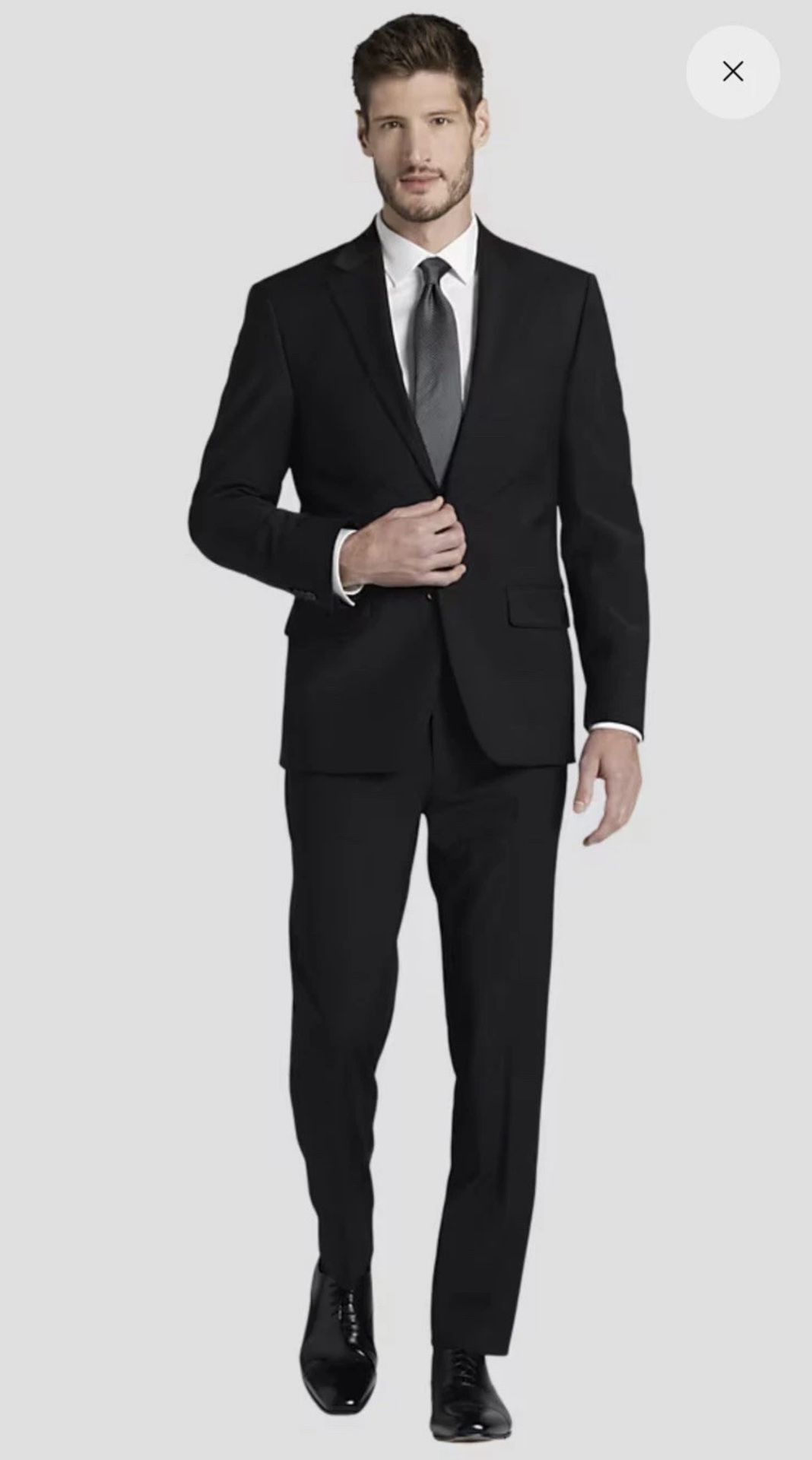 NEW Calvin Klein X-Fit Slim Fit Suit Black 40R Jacket 34x34 Pant