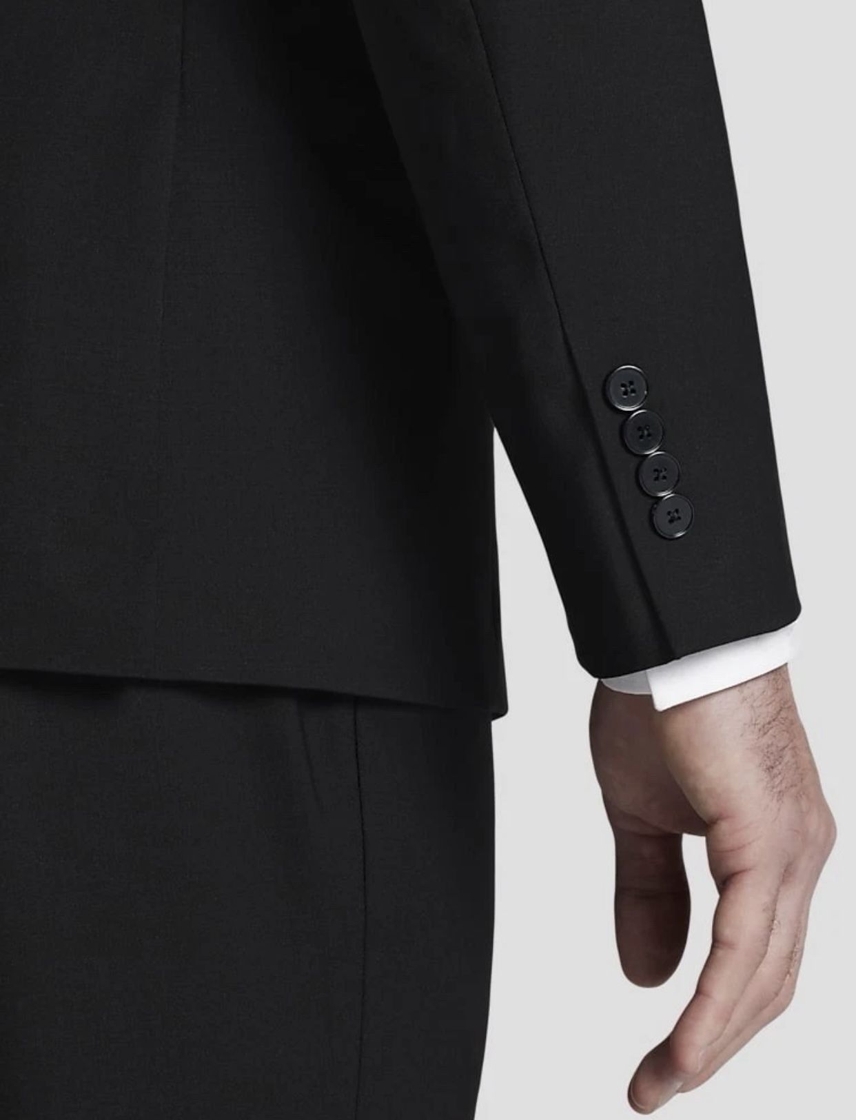 NEW Calvin Klein X-Fit Slim Fit Suit Black 40R Jacket 34x34 Pant - photo 3