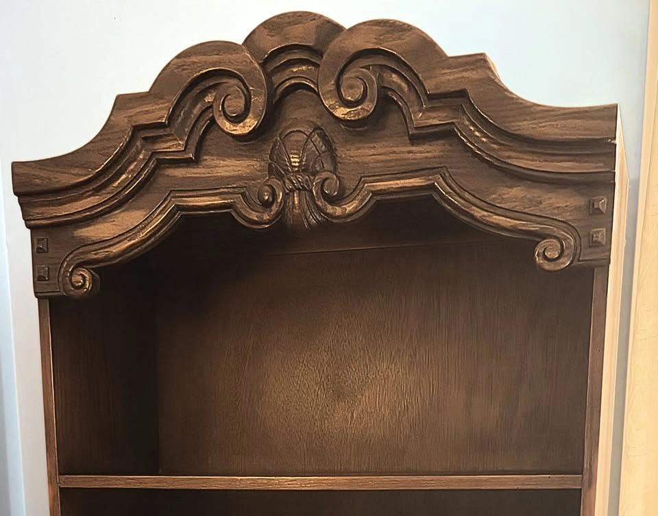 Vintage Carved Sturdy Real Wood Bookcase(s) w/ Cabinet - photo 2