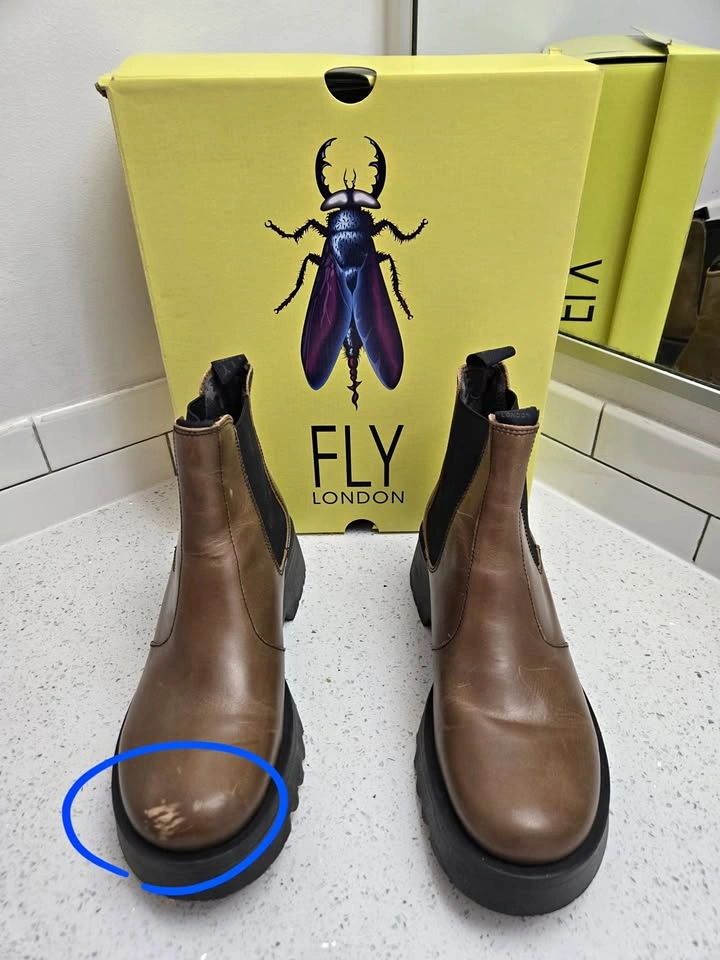 FLY London MEDI789FLY Boots - Rug Camel - Size EU40/US 9