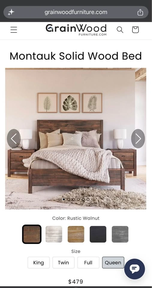 Queen Size Bed frame - solid wood - photo 2