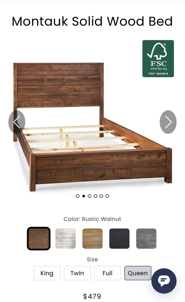 Queen Size Bed frame - solid wood - photo 3