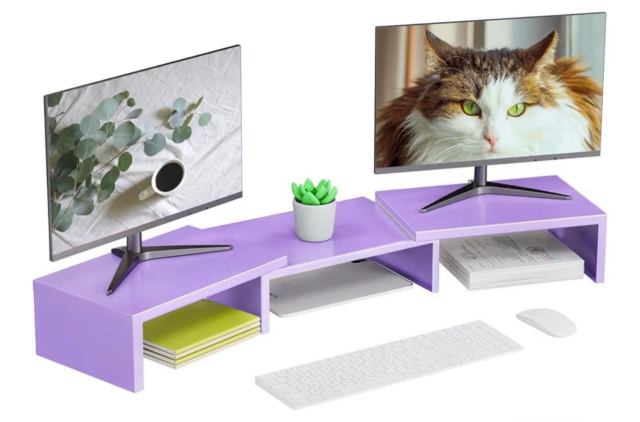 Monitor desk set up
