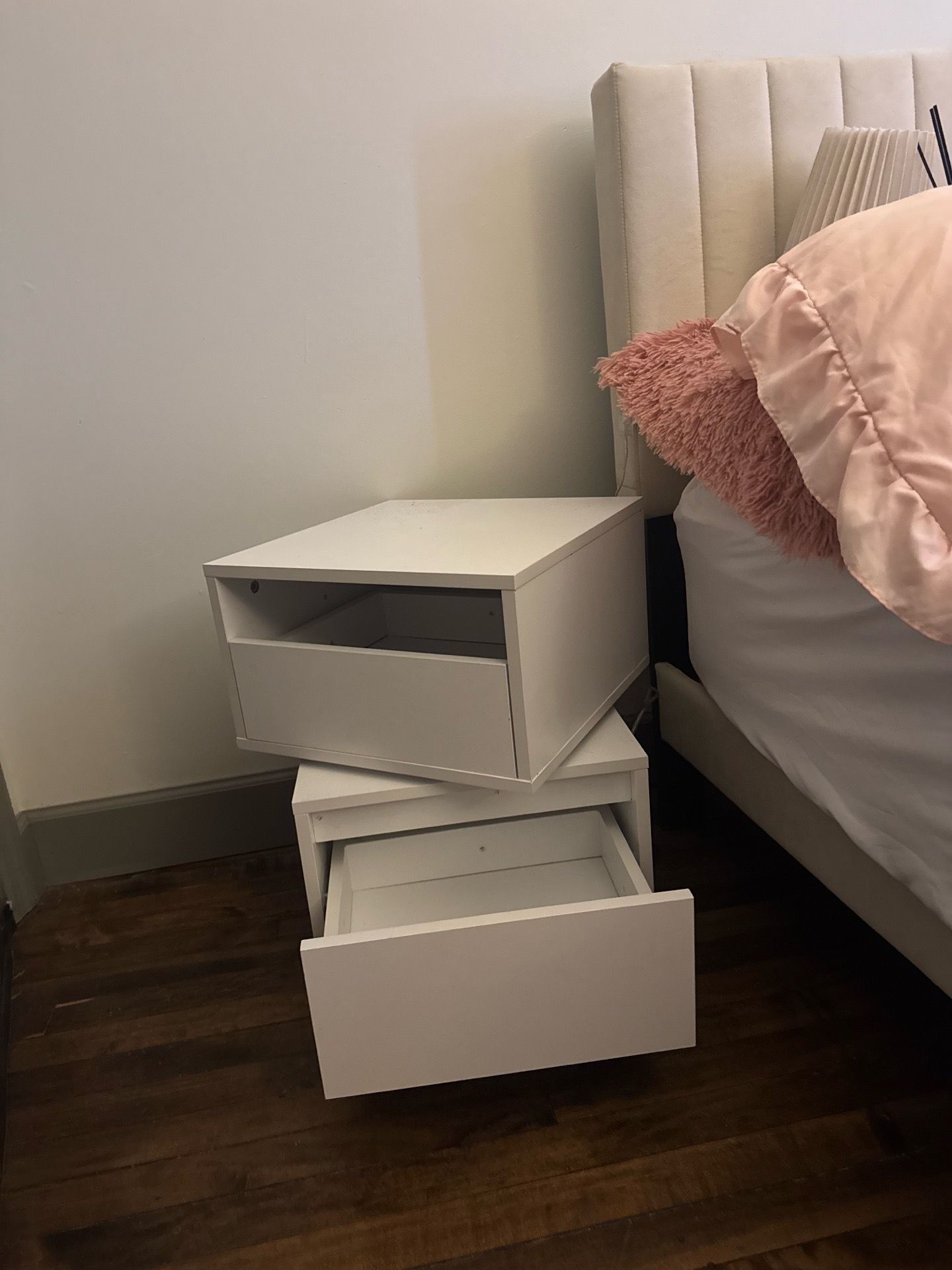 Night table and lamp