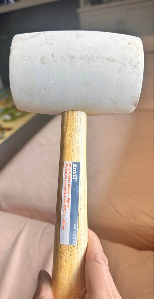 Anvil 32oz White Rubber Mallet with Wood Handle - photo 4