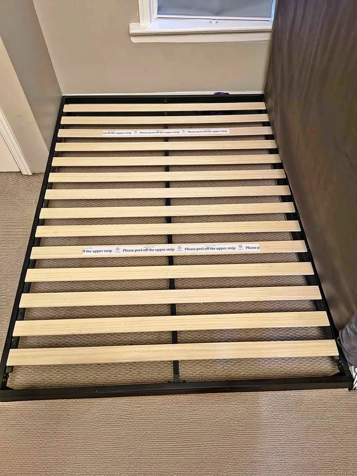 Queen sized comfy bamboo spring mattress and bed frame