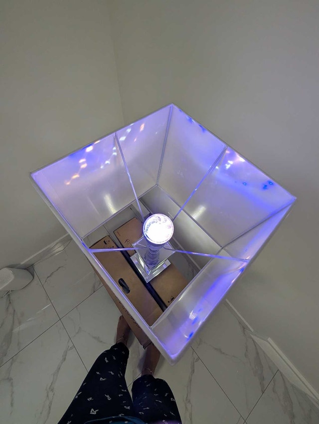 Glass Lamp from bricks