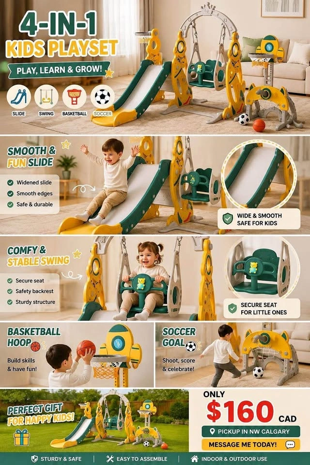 Brand new slide and Swing playing set