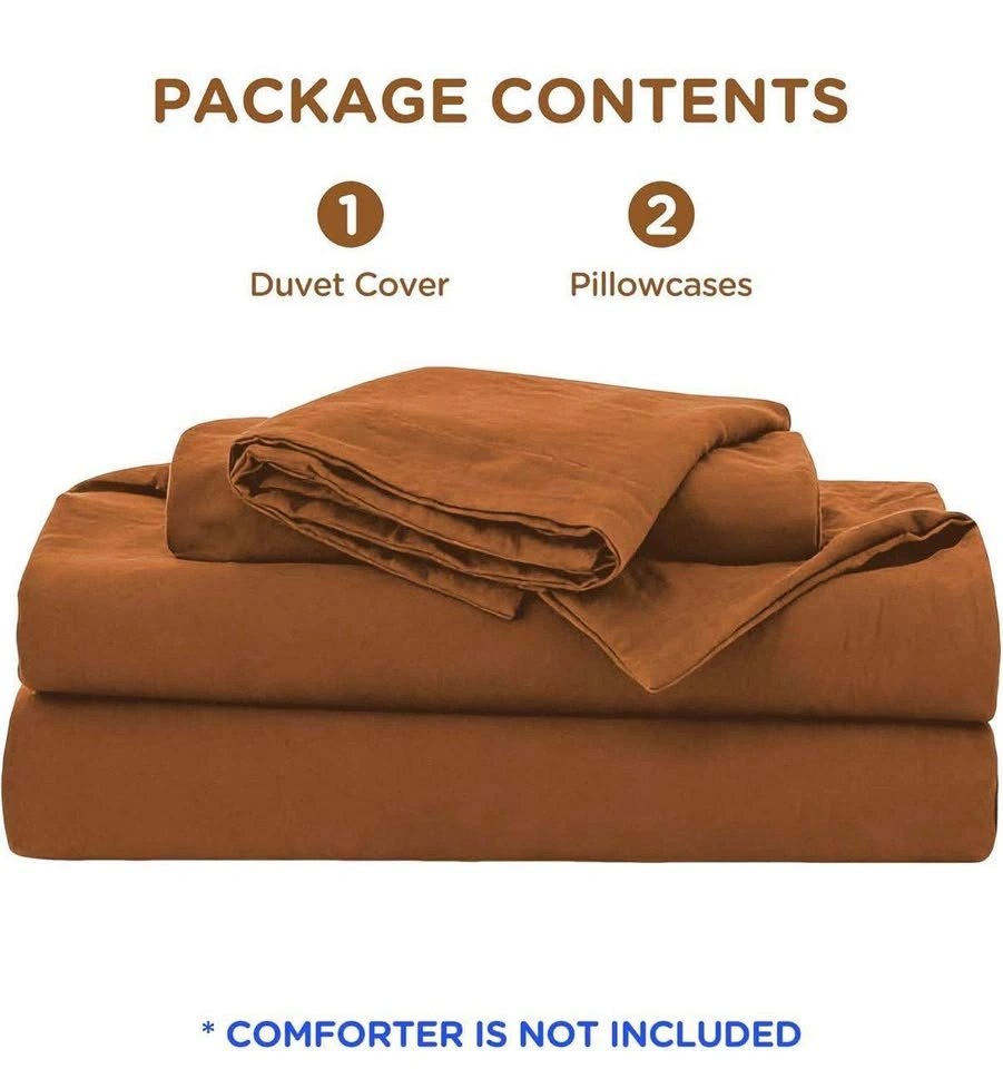 New Solid Color Duvet Cover Set with two pillowcases - photo 2