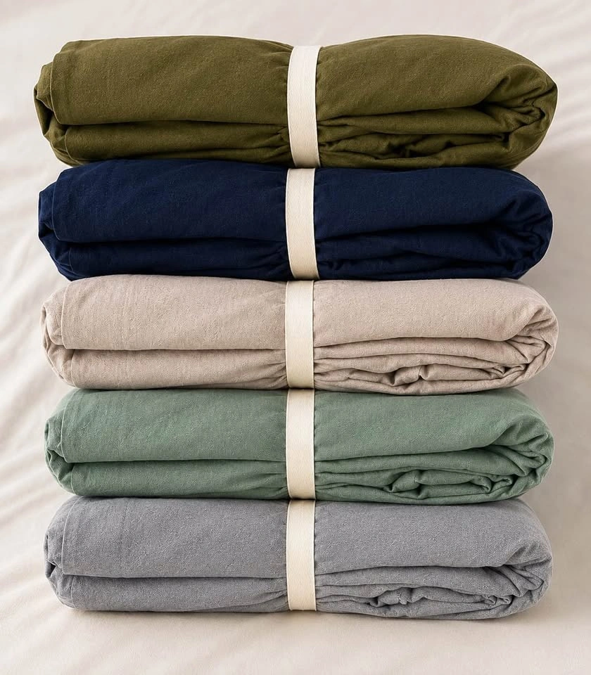 New Solid Color Duvet Cover Set with two pillowcases - photo 4