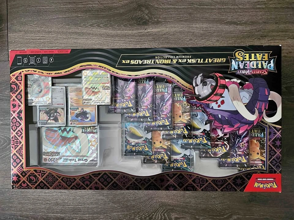 Pokemon Paldean Fates Great Tusk ex Iron Threads ex Premium Coll