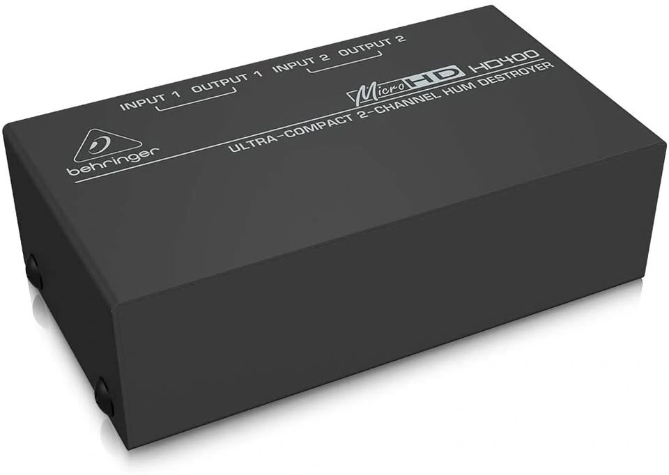 Behringer MicroHD HD400 Ultra-Compact 2-Channel Hum Destroyer - photo 3