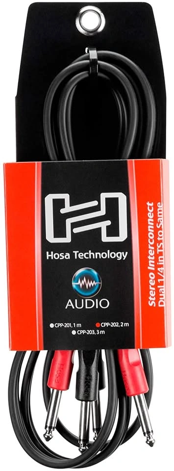 Dual 1/4" TS to Dual 1/4" TS Stereo Interconnect Cable, 2 Meters - photo 3