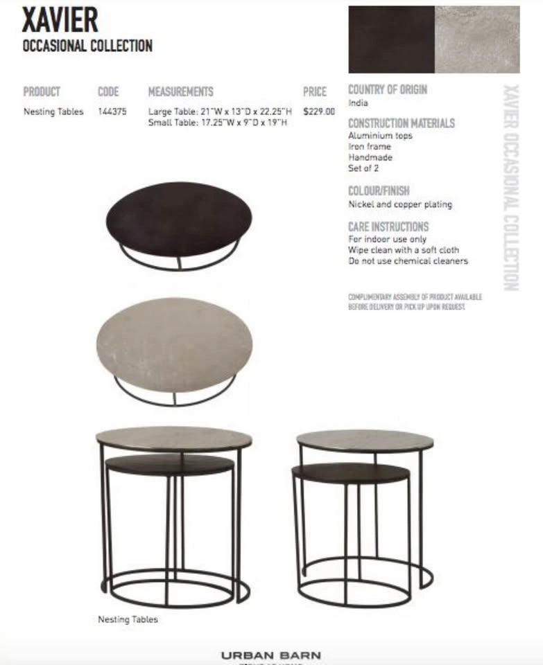 Urban Barn - Nesting Tables - Set of 2 - photo 3
