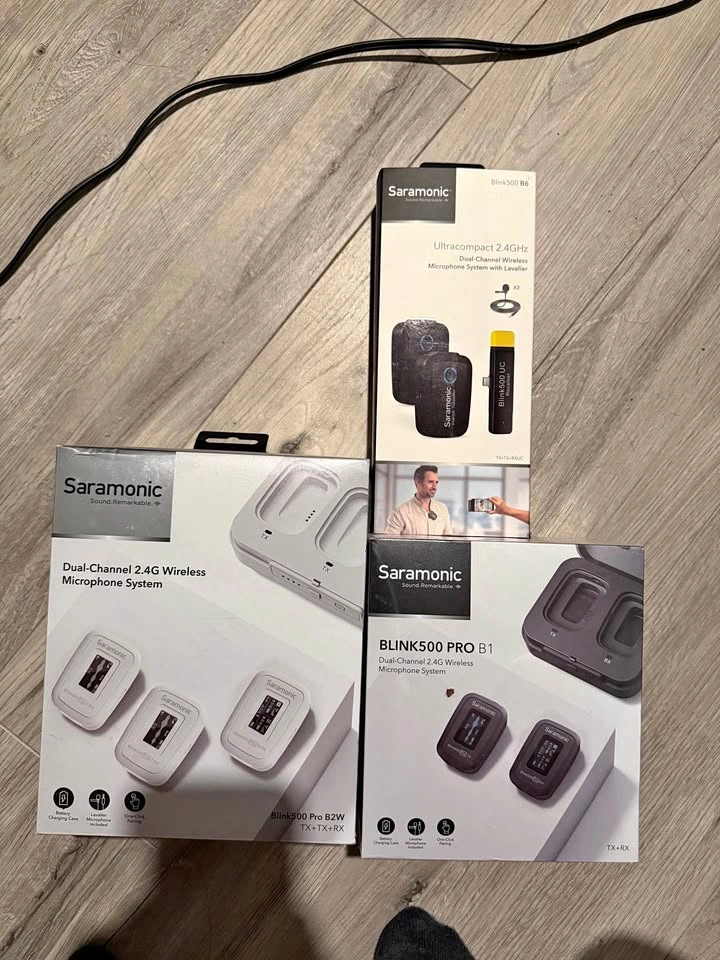Saramonic Blink500 B6, Pro B1, and Pro B2W Microphone Systems