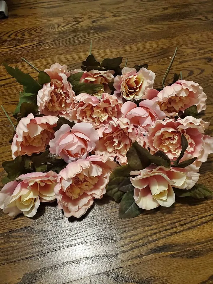 Assorted Pink Faux Flowers thumbnail