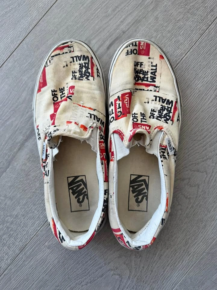 Vans Classic Slip-On Off The Wall Logo Print Shoes
