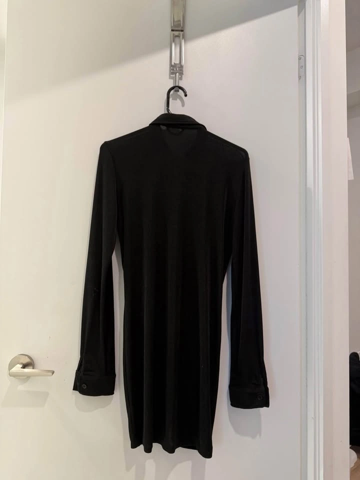 Black Ruched Sheer Dress - photo 2