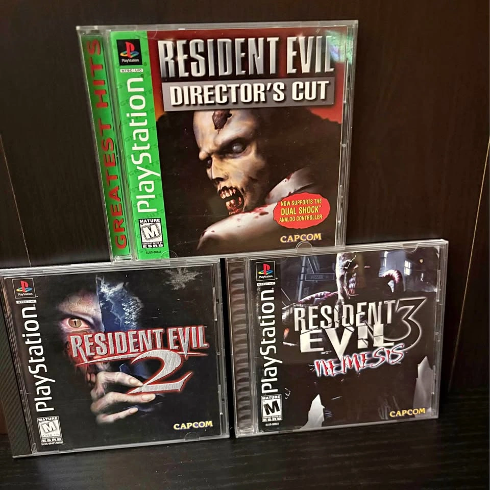 Resident Evil Trilogy (PS1) 1, 2, 3 Nemesis