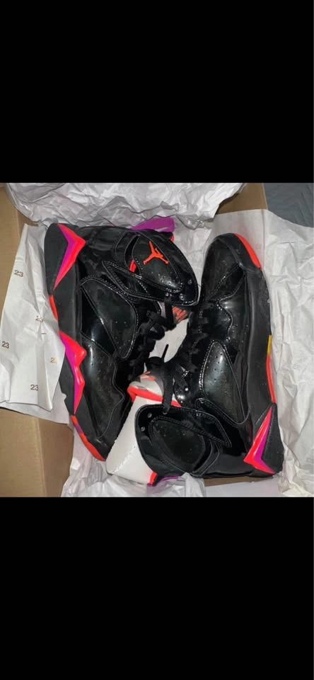Air Jordan 7 Retro Black Gloss Size 8 Woman’s - photo 3