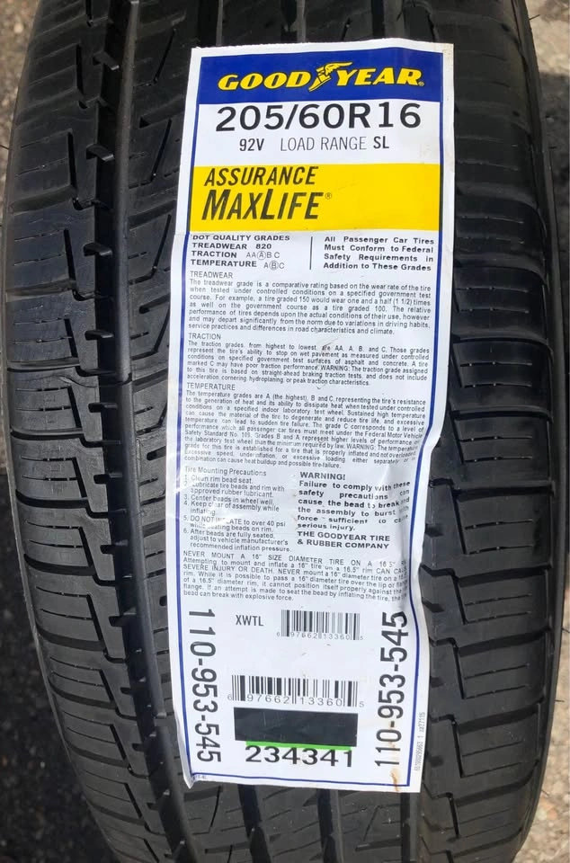 205/60/16 Goodyear Single All Season Tire - photo 2