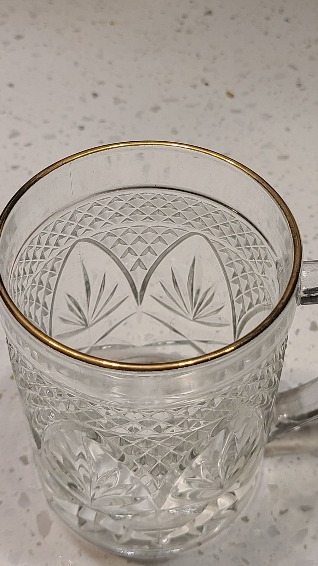 Cristal D'Arques Longchamp Gold Glasses Set of 9