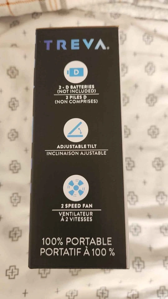 Treva 5" 2-Speed Portable Battery Powered Fan - photo 3
