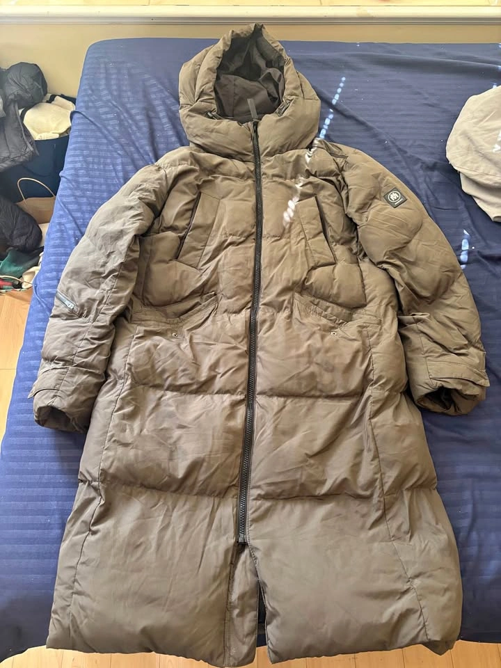 Warm winter puffer jacket long