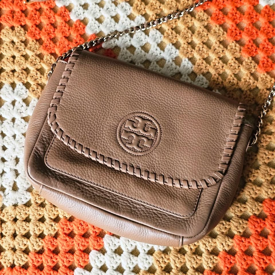 Tory Burch Marion Tan Whipstitch Leather Crossbody Bag - photo 2