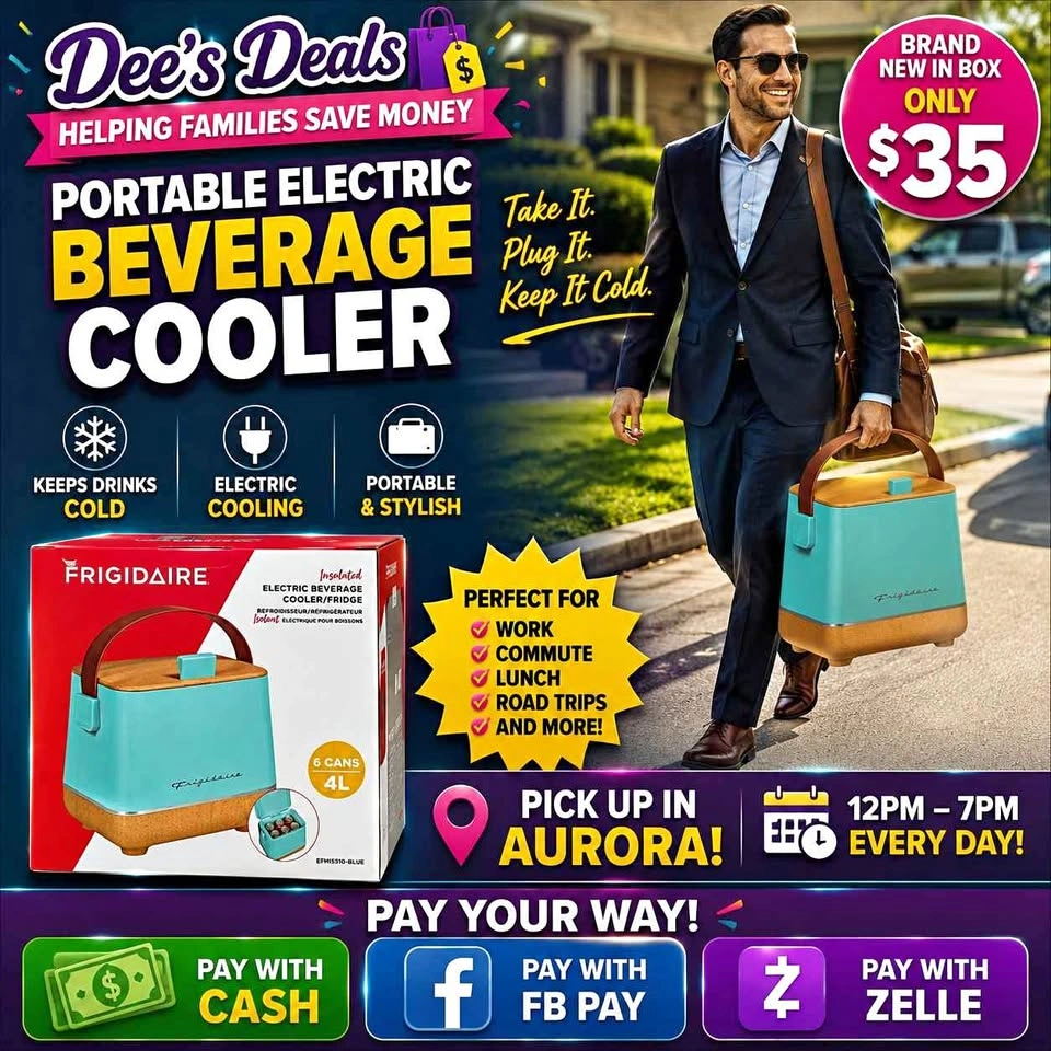 Portable Electric Beverage Cooler BRAND NEW IN BOX ONLY $35