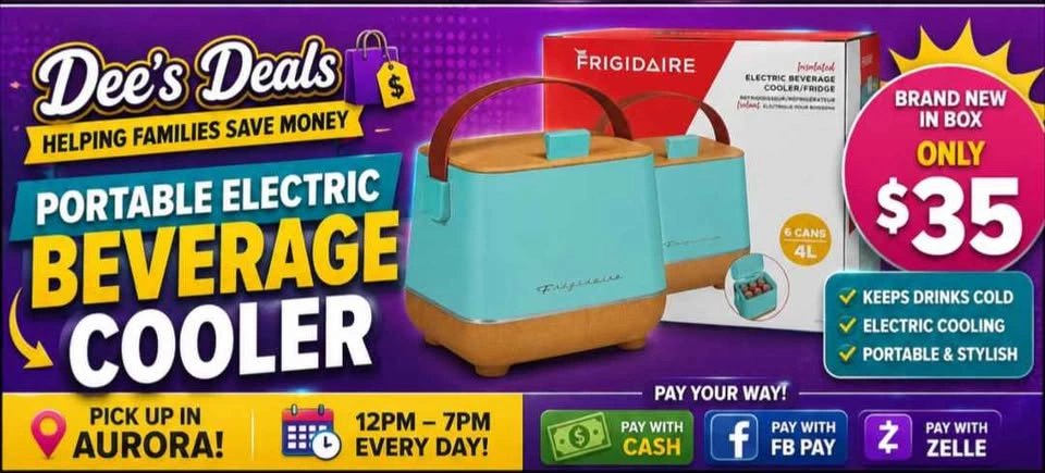 Portable Electric Beverage Cooler BRAND NEW IN BOX ONLY $35 - photo 2