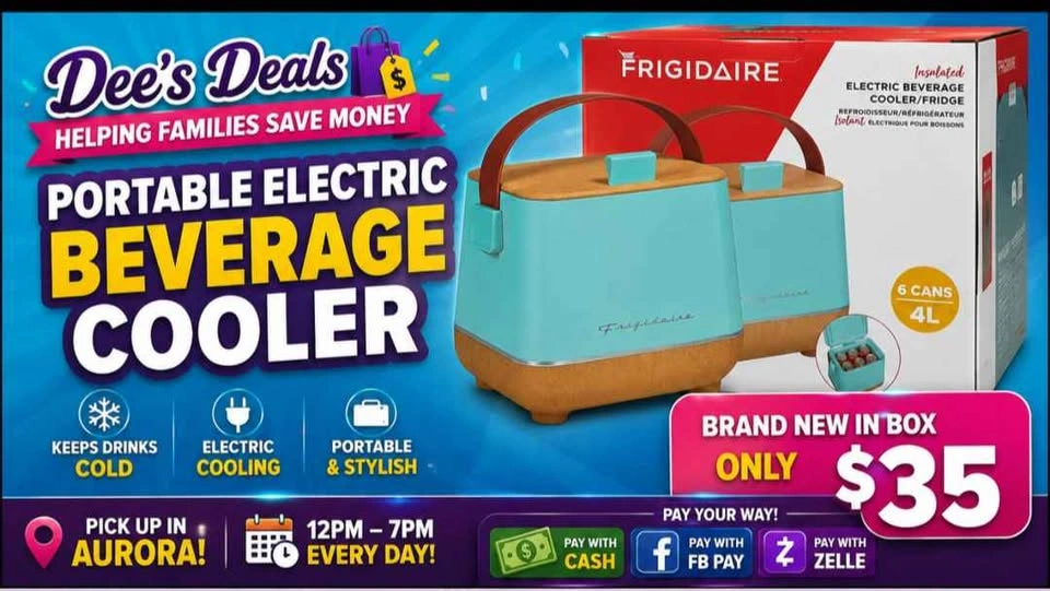 Portable Electric Beverage Cooler BRAND NEW IN BOX ONLY $35 - photo 3