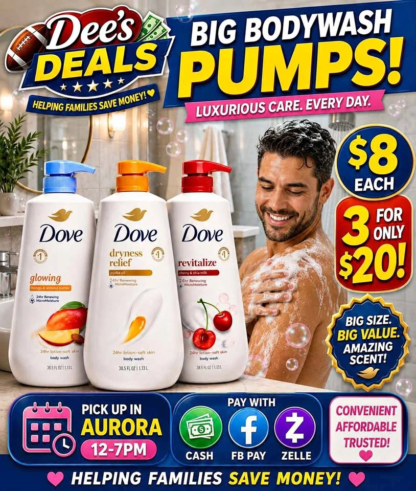 Dove bodywash Pump bottles Only $8 or 3 for $20