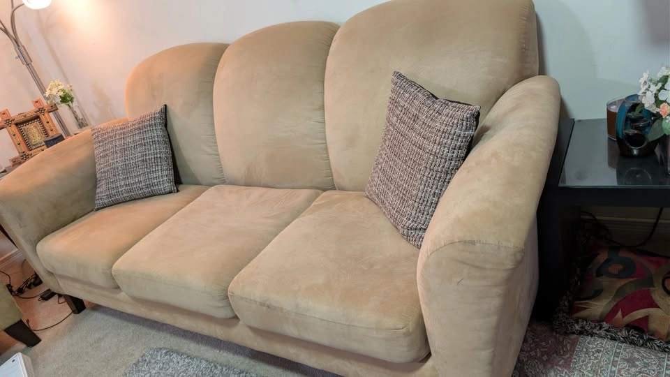 Sofa set 2 pcs Peach color - photo 2