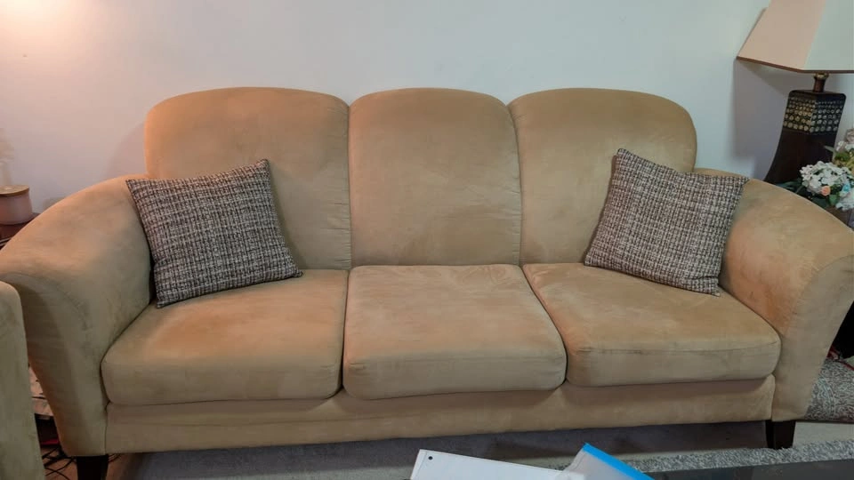 Sofa set 2 pcs Peach color - photo 3